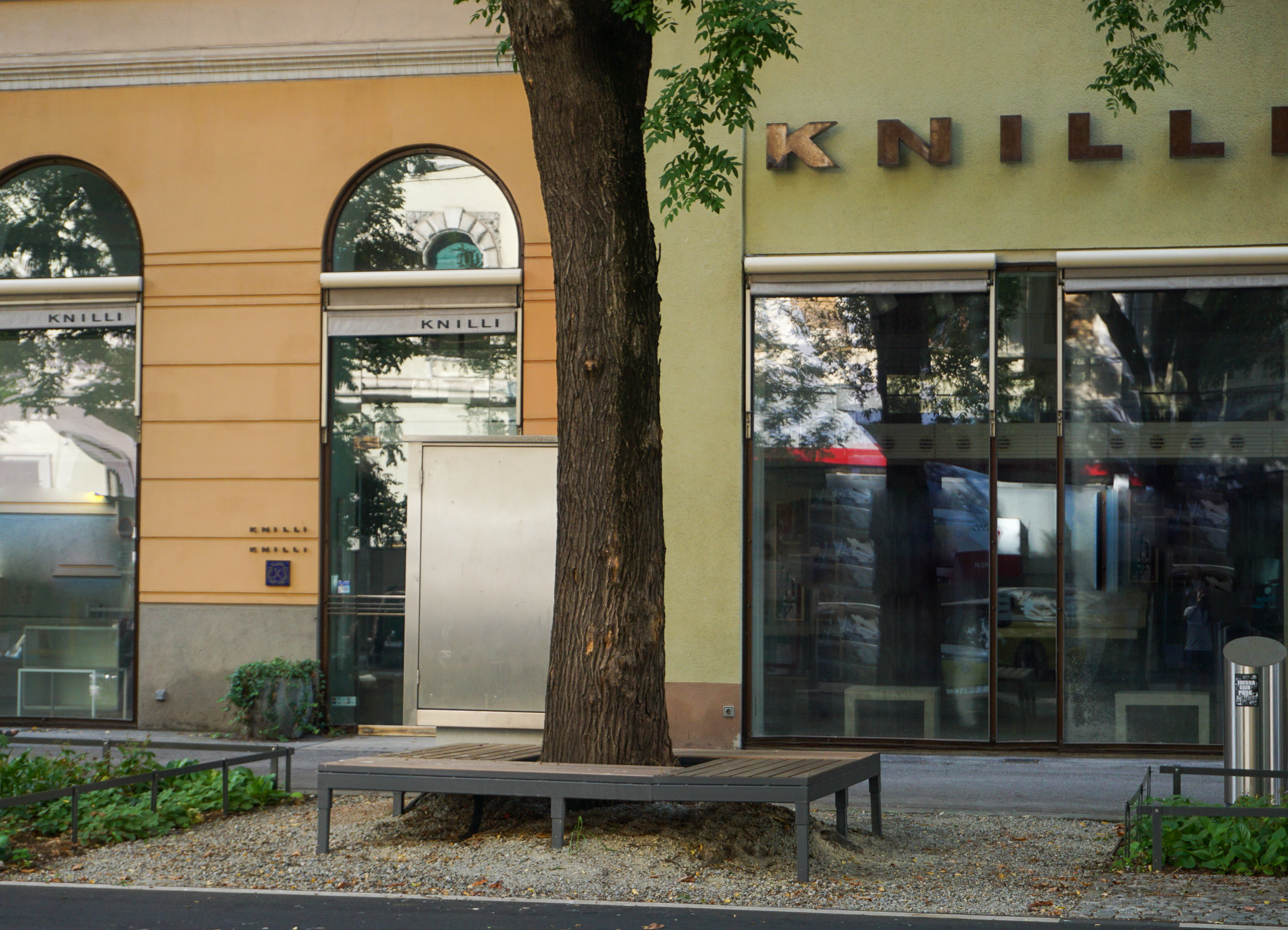 Rundbank um einen Baum
