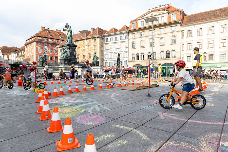 Das Mobilitätsfest mitten im Herzen der Stadt zeigte, wie lustvoll aktives Fortbewegen sein kann.