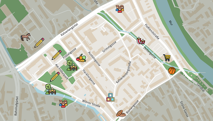 Stadtteil Lend Mitte