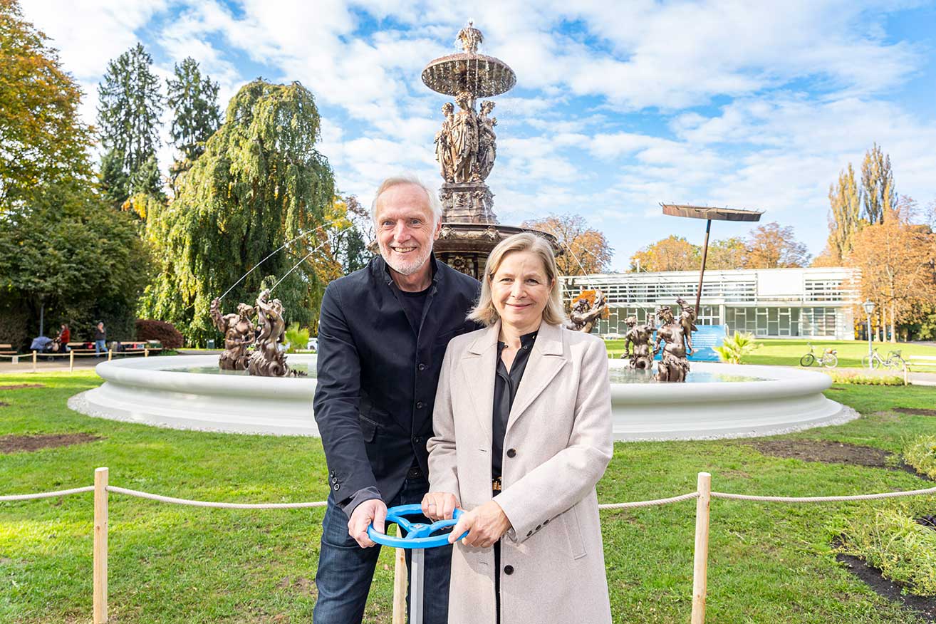 Stadtparkbrunnen sprudelt wieder