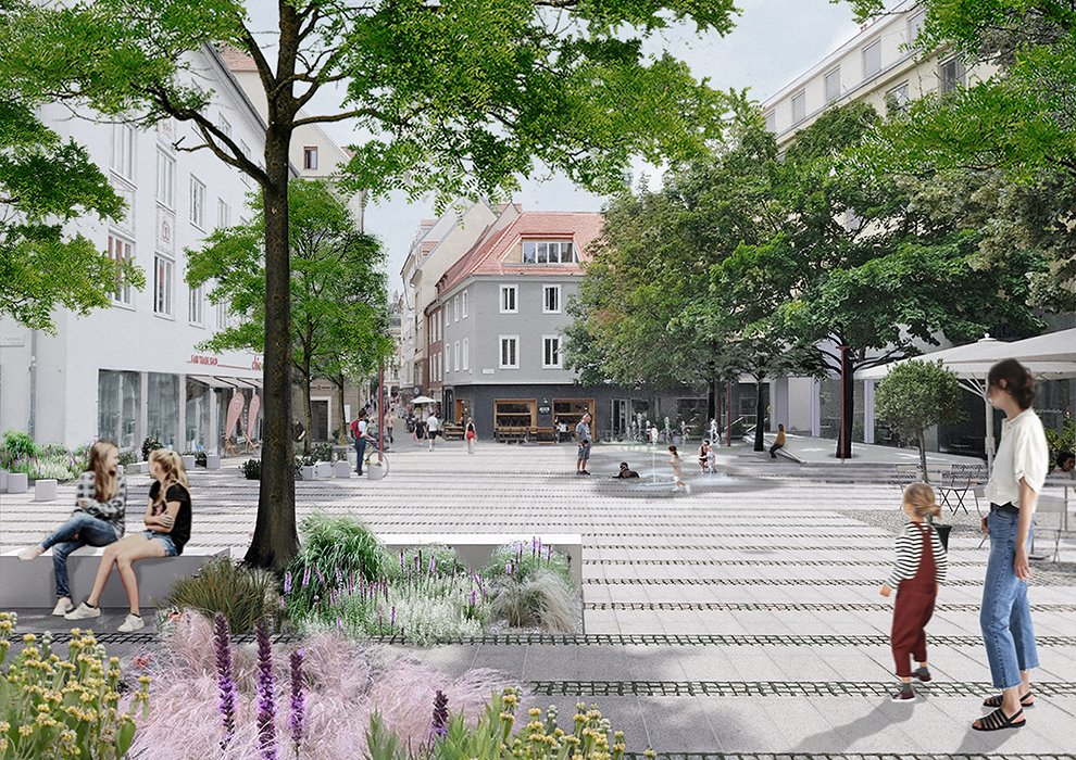 Eine Vision wächst: Der Tummelplatz nach Plänen der Architekt:innen Julia Fröhlich, Wolfgang Timmer und Martin Konrad.