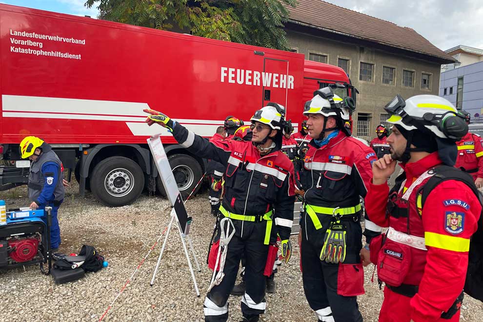 Impressionen der Übungsteile, die in Graz stattfanden.