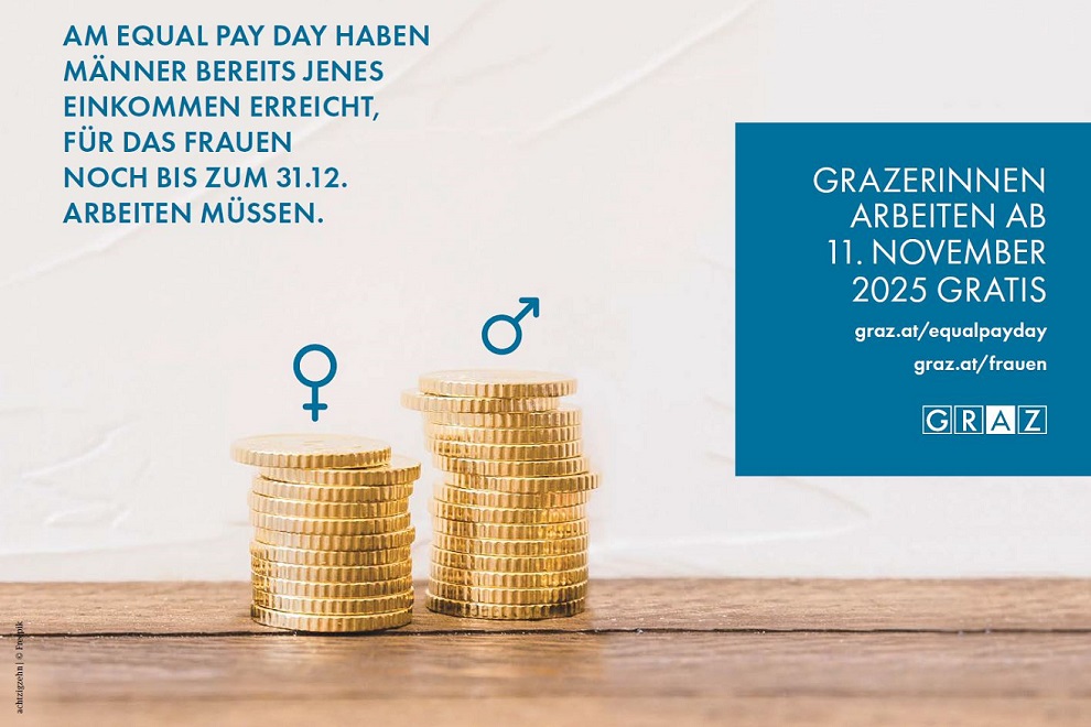 In Graz fiel der Equal Pay Day 2024 auf den 11. November.