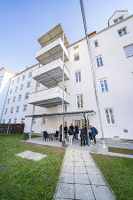 Die Balkone in den Innenhof sorgen für eine noch bessere Aufenthaltsqualität. © Stadt Graz/Fischer Die Balkone in den Innenhof sorgen für eine noch bessere Aufenthaltsqualität.