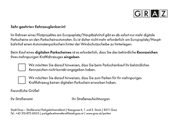 GIbt es am Anfang Schwierigkeiten mit dem System, wird man schriftlich darauf hingewiesen. Achtung! Wer gar nicht zahlt, wird auch weiterhin gestraft.