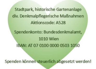 Stadtpark Spendenkonto © Stadt Graz/Grünraum&Gewässer Stadtpark Spendenkonto