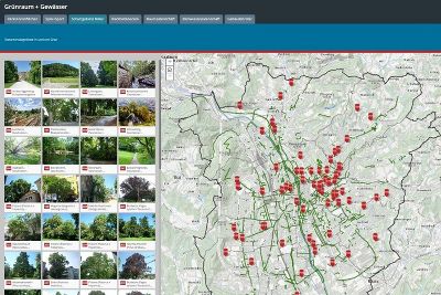 Online-Karte Naturdenkmäler © Stadt Graz/Grünraum&Gewässer Online-Karte Naturdenkmäler