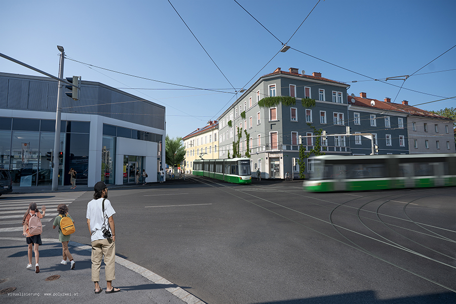 Stationen, die die Linie 8 ansteuern soll: Herrgottwiesgasse © www.polyzwei.at Stationen, die die Linie 8 ansteuern soll: Herrgottwiesgasse