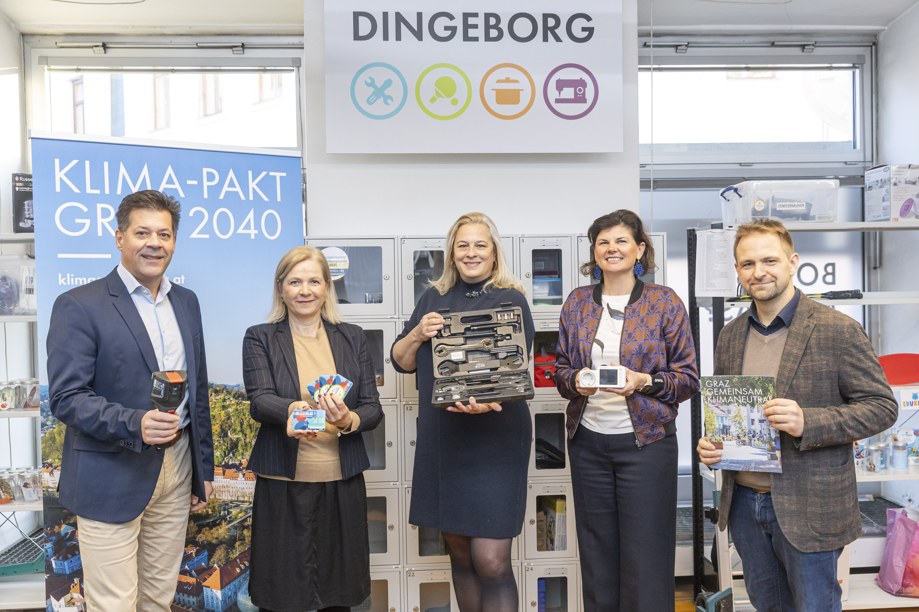 V.l.: Bertram Werle, Judith Schwentner, Claudia Unger, Marie-Theres Stampfl, Thomas Drage