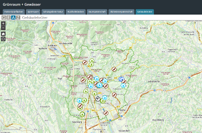 Online-Karte Grünraum
