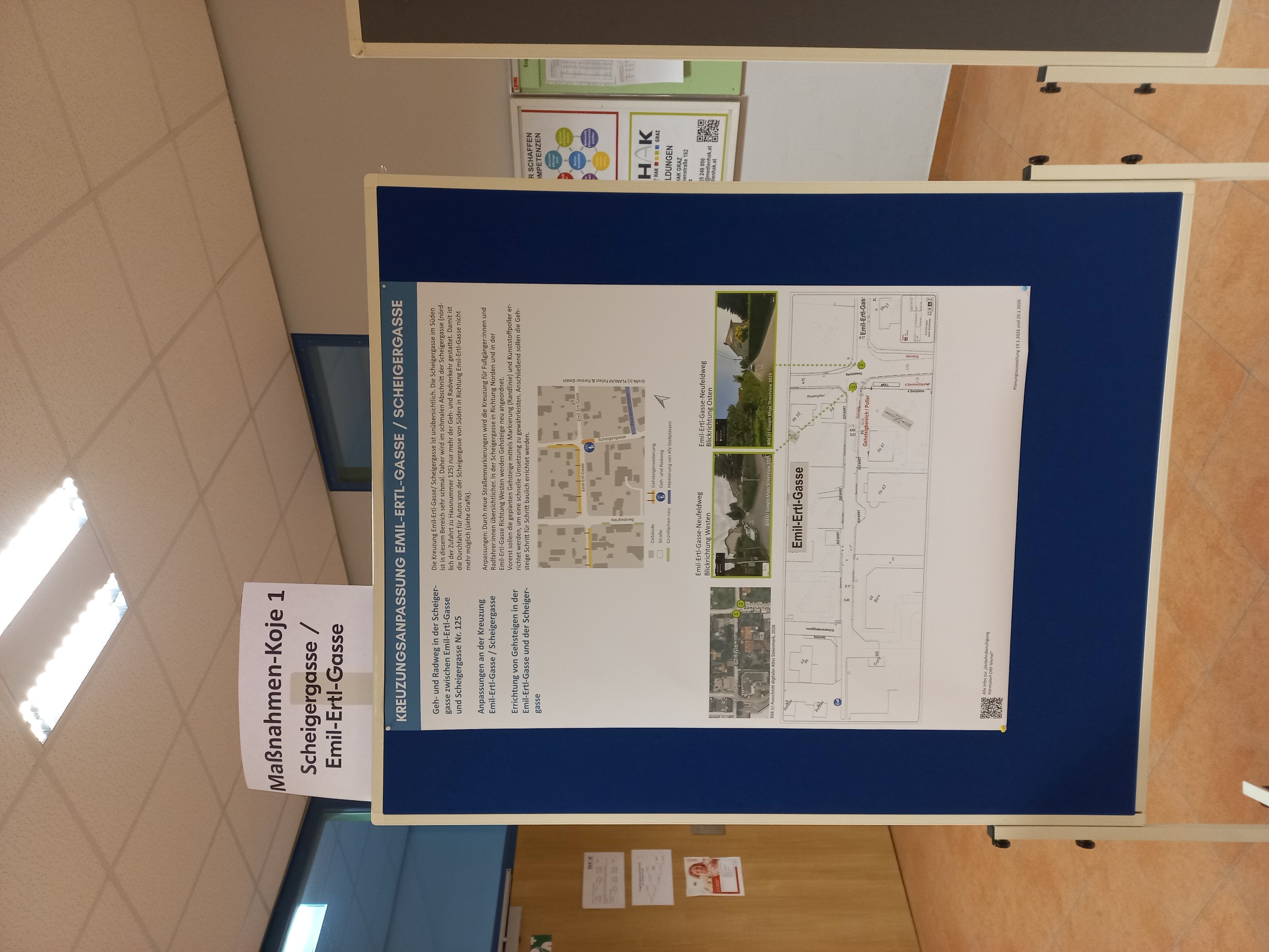 Koje 1: Kreuzungsanpassung Scheigergasse/Emil-Ertl-Gasse © Stadt Graz Koje 1: Kreuzungsanpassung Scheigergasse/Emil-Ertl-Gasse