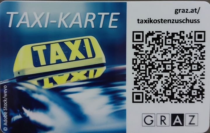 Taxikostenzuschuss-Scheckkarte