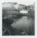 Bau der Augartenbrücke 1976/77.