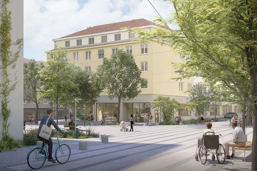 Eine Vision wächst: Der Tummelplatz nach Plänen der Architekt:innen Julia Fröhlich, Wolfgang Timmer und Martin Konrad.