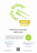 Zertifikat Grüner Teller 2026