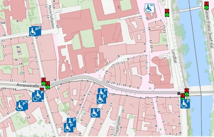 Barrierefreier Stadtplan