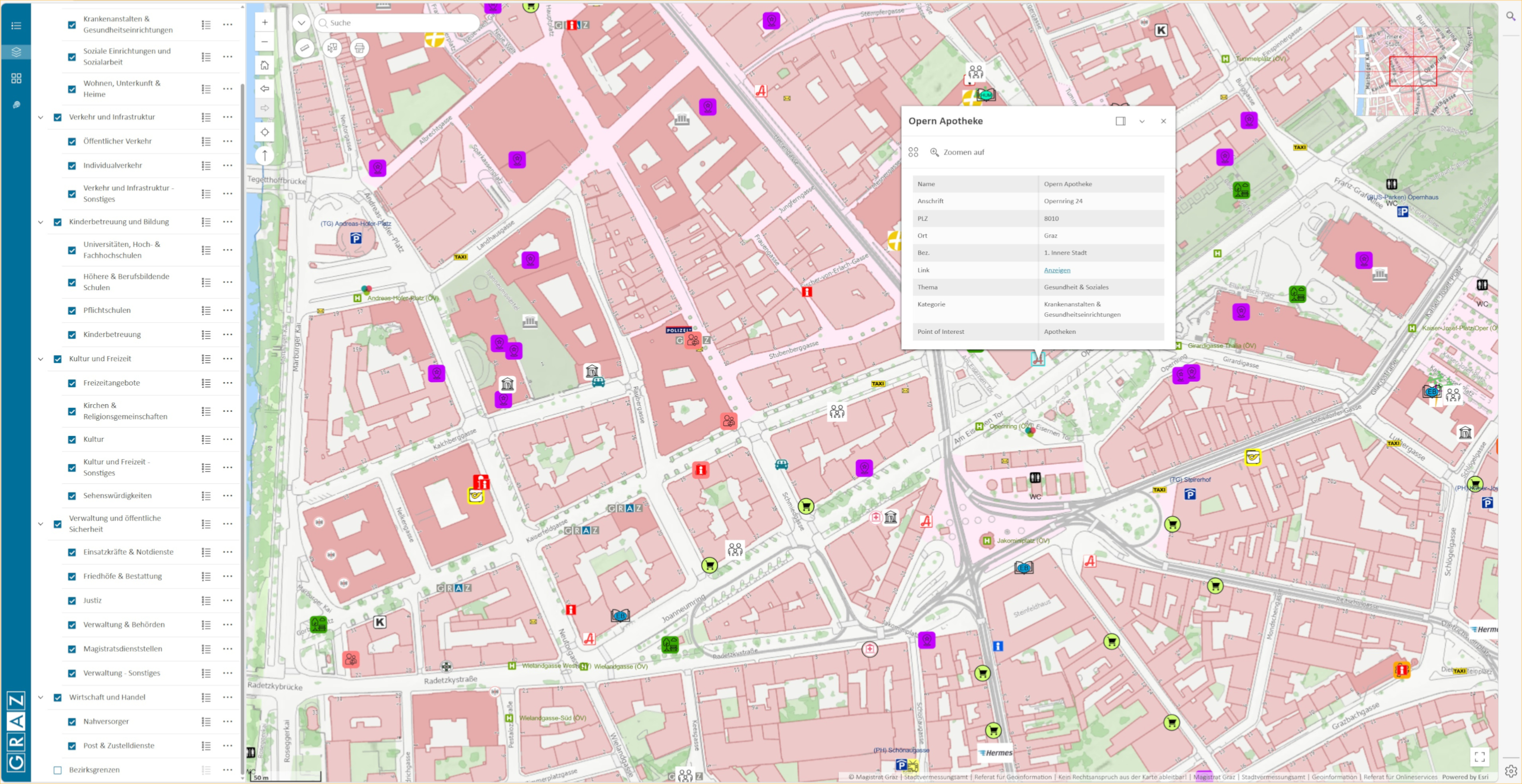 WebGIS-Stadtplan © Stadtvermessung Graz WebGIS-Stadtplan