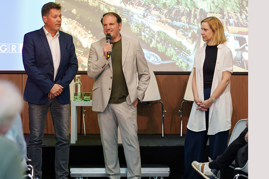 Die Zukunft der Innenstadt: Bertram Werle, Gustav Spener und Karin Oberhuber (v. l.) luden zum Dialog. © Janosch_FotoFilm Die Zukunft der Innenstadt: Bertram Werle, Gustav Spener und Karin Oberhuber (v. l.) luden zum Dialog.