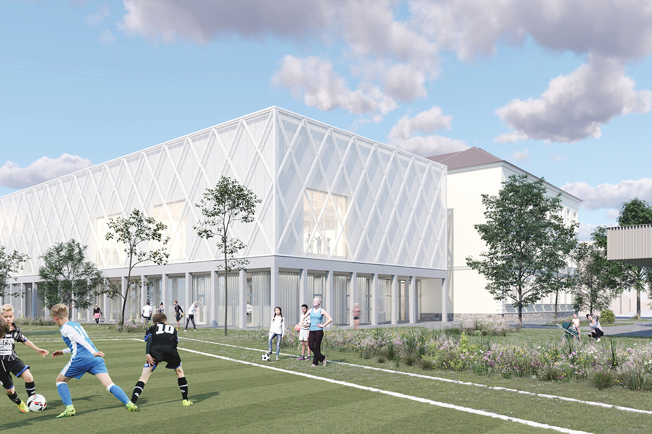 Blick in die Zukunft: Die neue Sportmittelschule Graz am Standort Algersdorfer Straße 12. © Tritthart-Herbst Architekten ZT-GmbH Blick in die Zukunft: Die neue Sportmittelschule Graz am Standort Algersdorfer Straße 12.