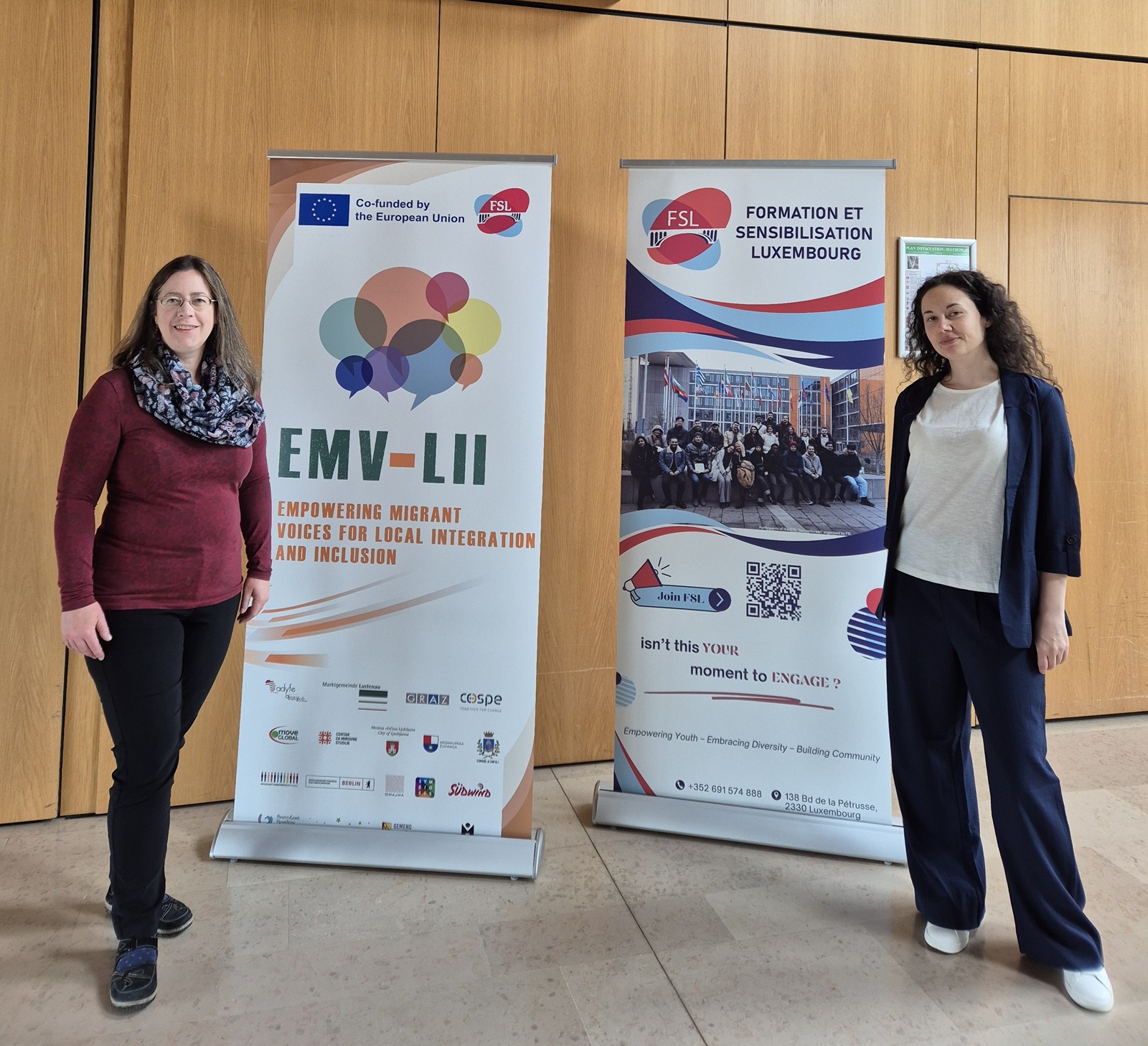 Die Beirätinnen Sara Crockett und Marija Dokic Petrovic bei der Studienreise in Luxemburg