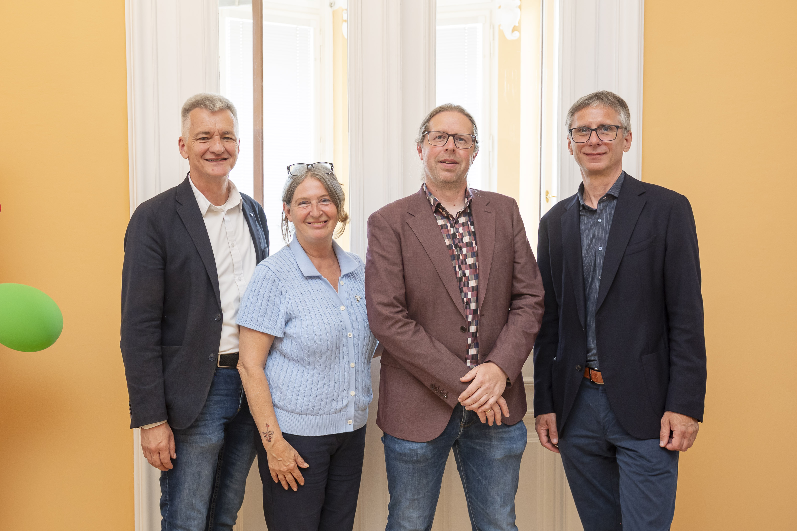 v.l.: Personalstadtrat Manfred Eber, Bürgermeisterin Elke Kahr, Personalamtsleiter Stefan Leitgeb und Magistratsdirektor Martin Haidvogl