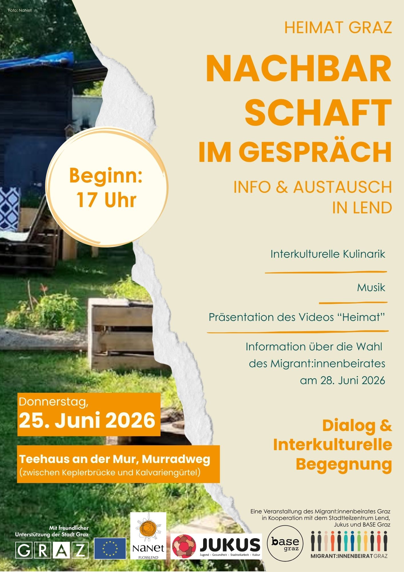 Info & Austausch in Lend © Migrant:innenbeirat der Stadt Graz Info & Austausch in Lend