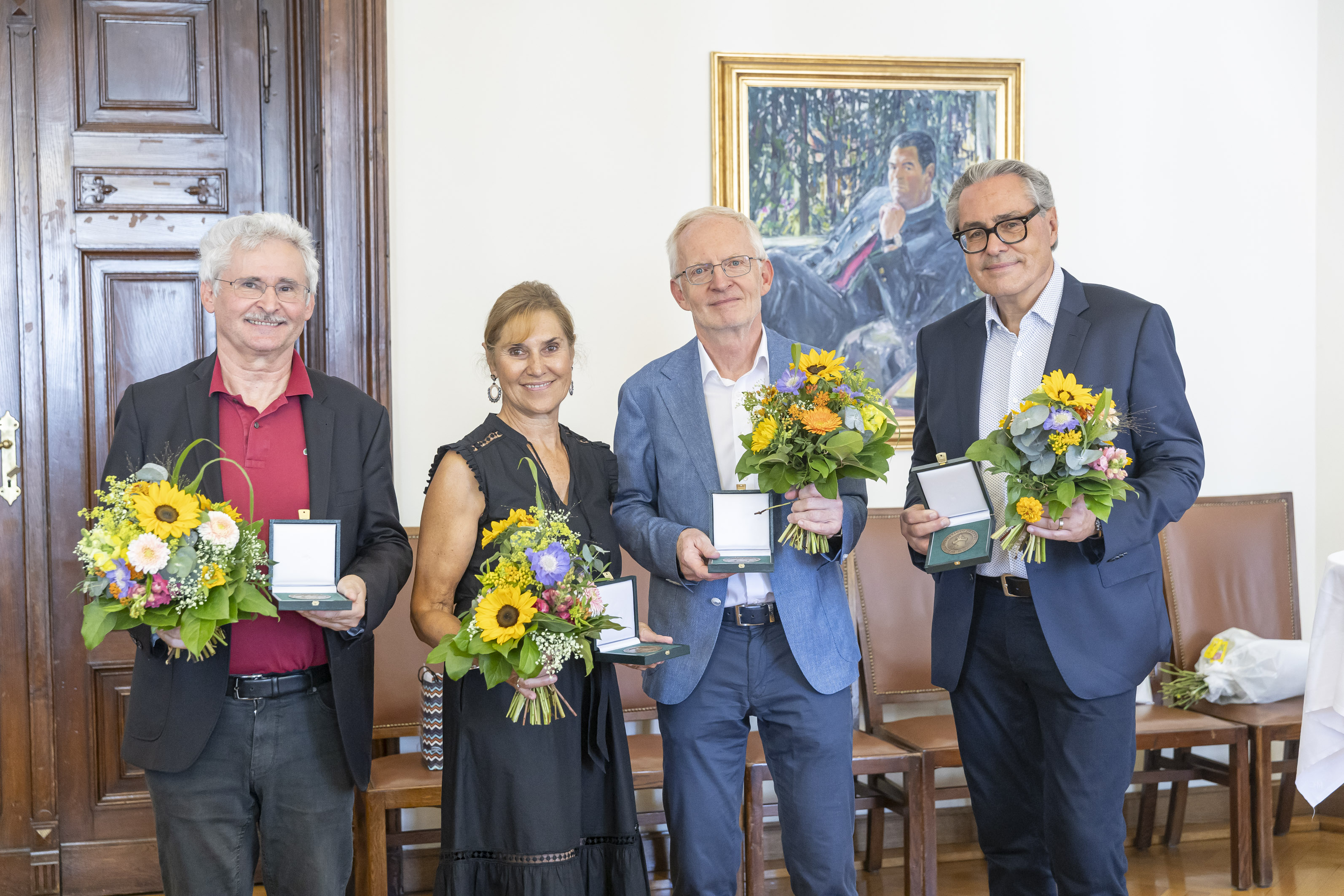 v.l.: Werner Prutsch, Andrea Fink, Erich Kalcher und Gerhard Uhlmann © Stadt Graz/Fischer v.l.: Werner Prutsch, Andrea Fink, Erich Kalcher und Gerhard Uhlmann