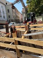Fernwärmschacht am Tummelplatz entsteht © Stadt Graz Fernwärmschacht am Tummelplatz entsteht