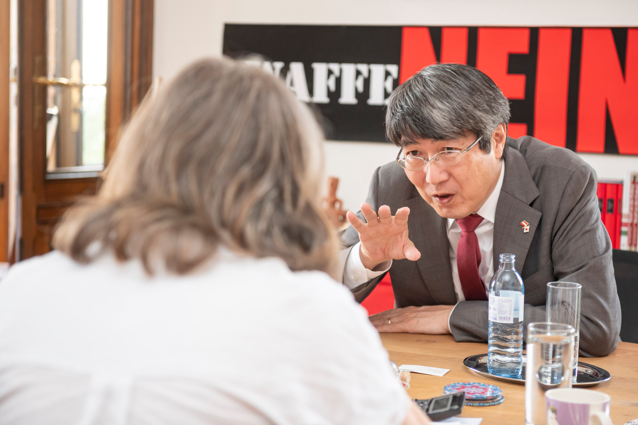 Iwama im Gespräch. © Stadt Graz/Fischer Iwama im Gespräch.