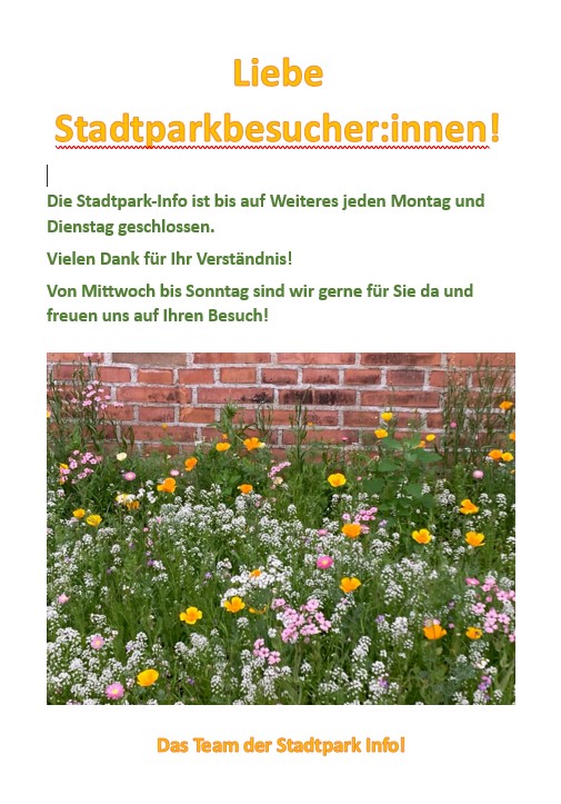 Öffnungszeiten © Stadt Graz/Grünraum&Gewässer Öffnungszeiten