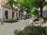 Visualisierung Grüne Meile Kaiserfeldgasse © Stadtplanung Graz Visualisierung Grüne Meile Kaiserfeldgasse