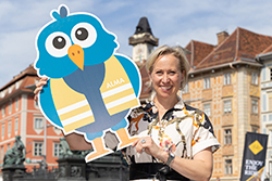 Eule ALMS hat beim Mobilitätsfest einen großen Auftritt. © Harry Schiffer Eule ALMS hat beim Mobilitätsfest einen großen Auftritt.