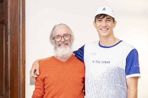 Triathlet Johannes Ebner zu Besuch im Grazer Rathaus