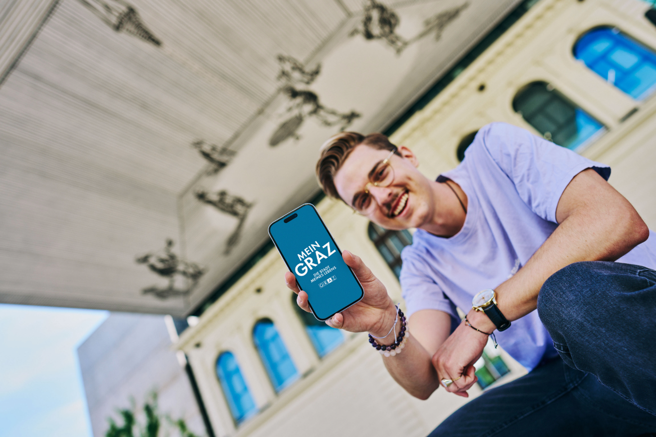 Podcast der Stadt Graz: Die neue Mein Graz App ist da. © Lex Karelly Podcast der Stadt Graz: Die neue Mein Graz App ist da.