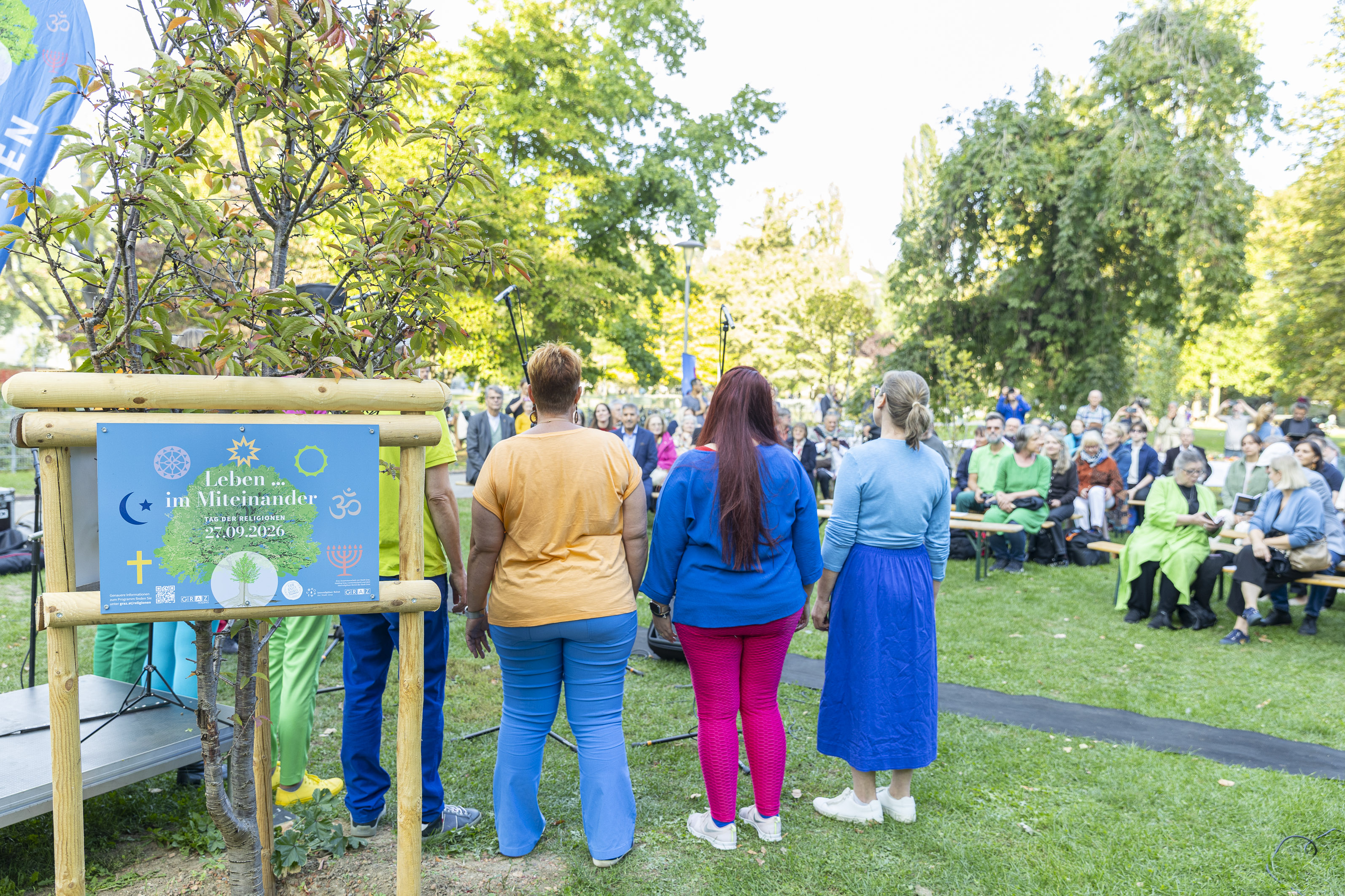 Die Abschlussveranstaltung zum Tag der Religionen im Volksgarten © Stadt Graz/Fischer Die Abschlussveranstaltung zum Tag der Religionen im Volksgarten