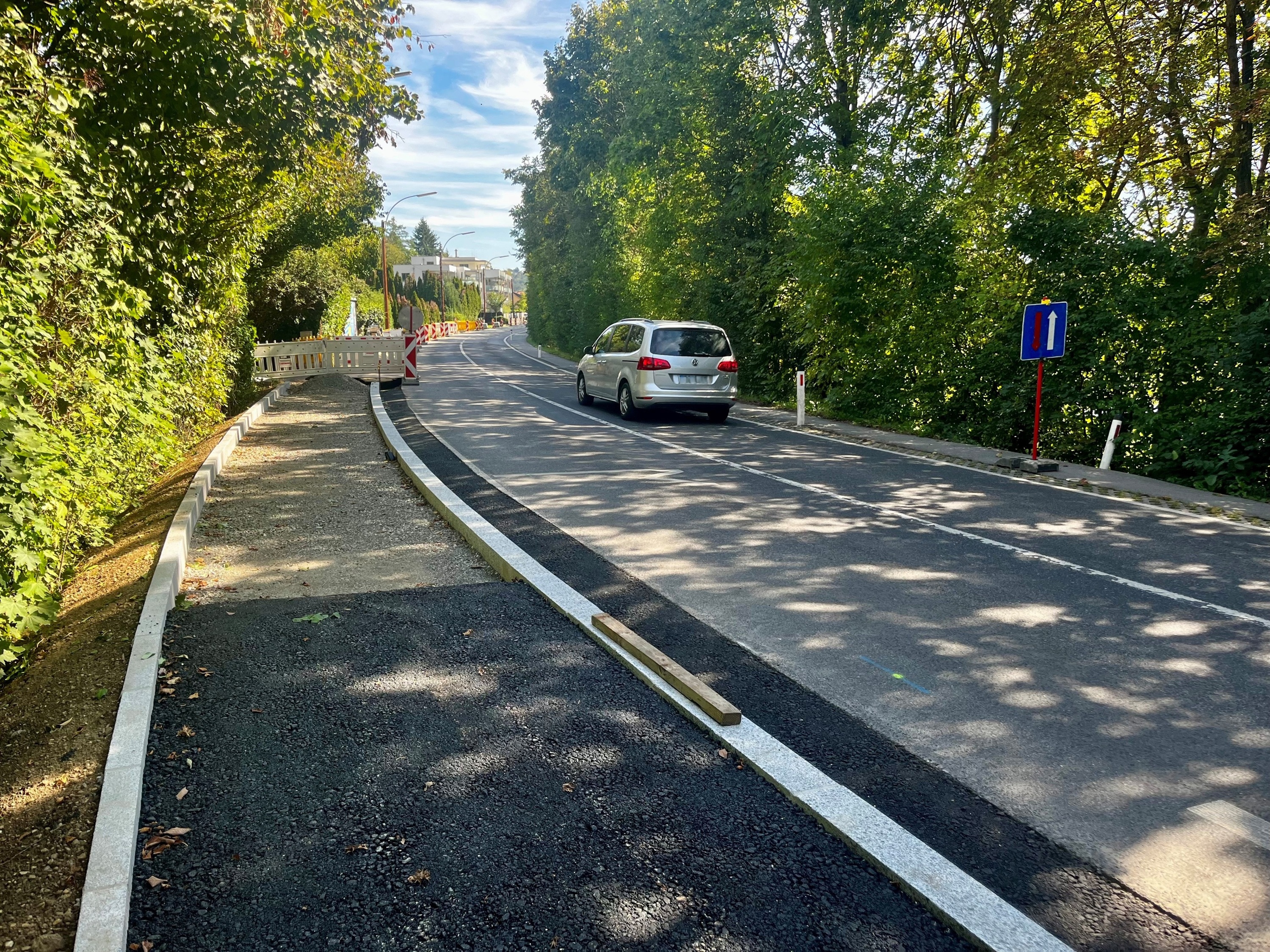 Endlich ein Gehsteig für die Andritzer Reichsstraße. © Stadt Graz Endlich ein Gehsteig für die Andritzer Reichsstraße.