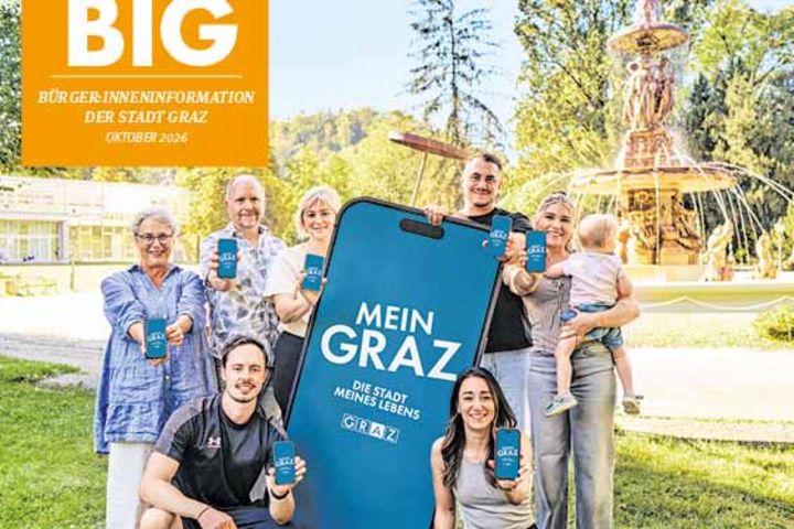 Die Oktober-Ausgabe der BIG stellt die neue "Mein Graz"-App vor und bringt jede Menge Geschichte(n) und Information.