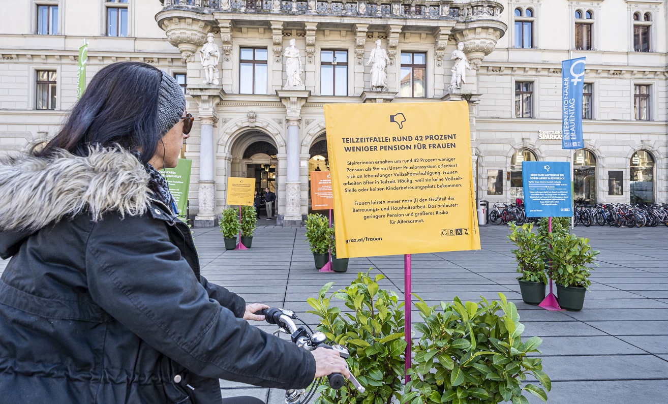 Teilzeitfalle: Rund 42 Prozent weniger Pension für Frauen © Stadt Graz/Foto Fischer Teilzeitfalle: Rund 42 Prozent weniger Pension für Frauen