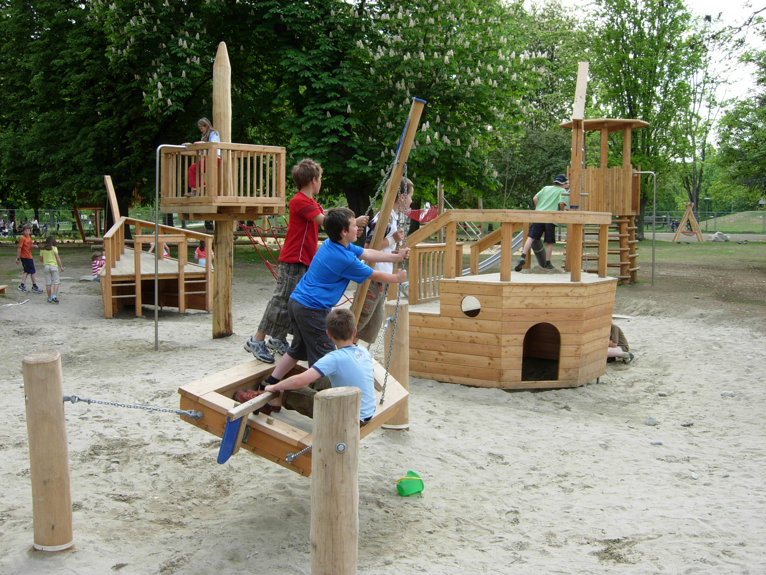 Piratenschiff im Augarten. Foto: Stadt Graz, Grünraum&Gewässer