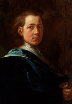 Selbstbildnis des Franz Ignaz Flurer (Bildausschnitt), undatiert, Öl auf Eisenblech © Alte Galerie am Landesmuseum Joanneum Selbstbildnis des Franz Ignaz Flurer (Bildausschnitt), undatiert, Öl auf Eisenblech