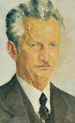 Vinzenz Muchitsch/ Foto: Bildausschnitt, Gemälde auf Leinwand, Wilhelm Thöny © Kulturamt der Stadt Graz Vinzenz Muchitsch/ Foto: Bildausschnitt, Gemälde auf Leinwand, Wilhelm Thöny
