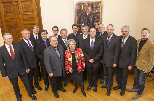 Gruppenfoto der BezirksvorsteherInnen nach der Angelobung | Stadt Graz/Fischer