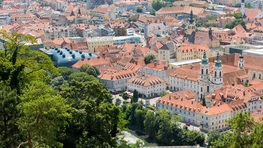 Blick vom Schloßberg Richtung Südwesten